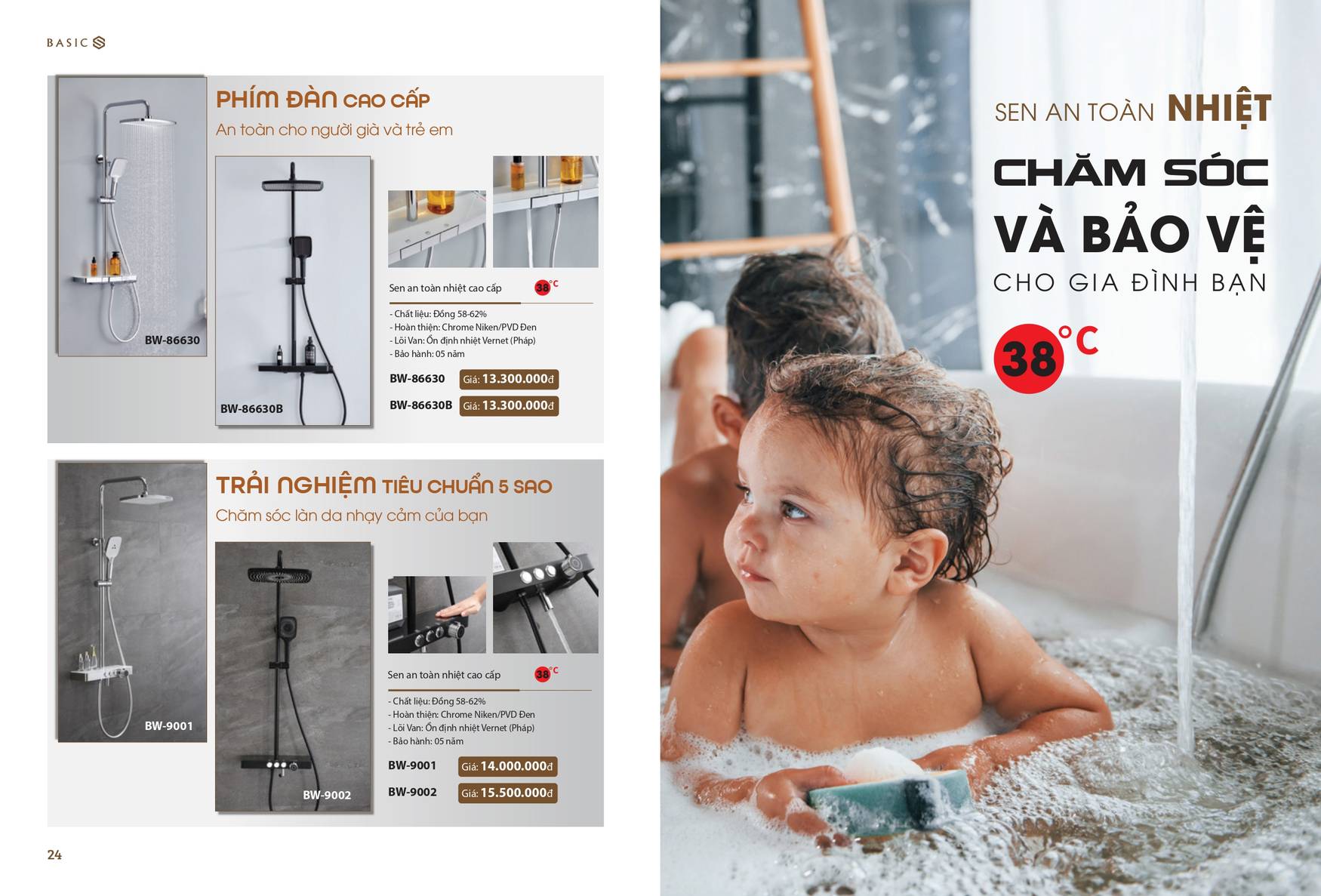 Thiết bị vệ sinh BASIC Bảng giá và Catalogue mới nhất 2025 /Page 12